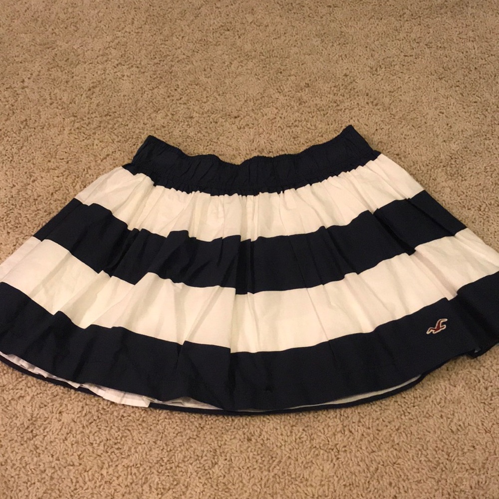 Hollister blue and white skirt